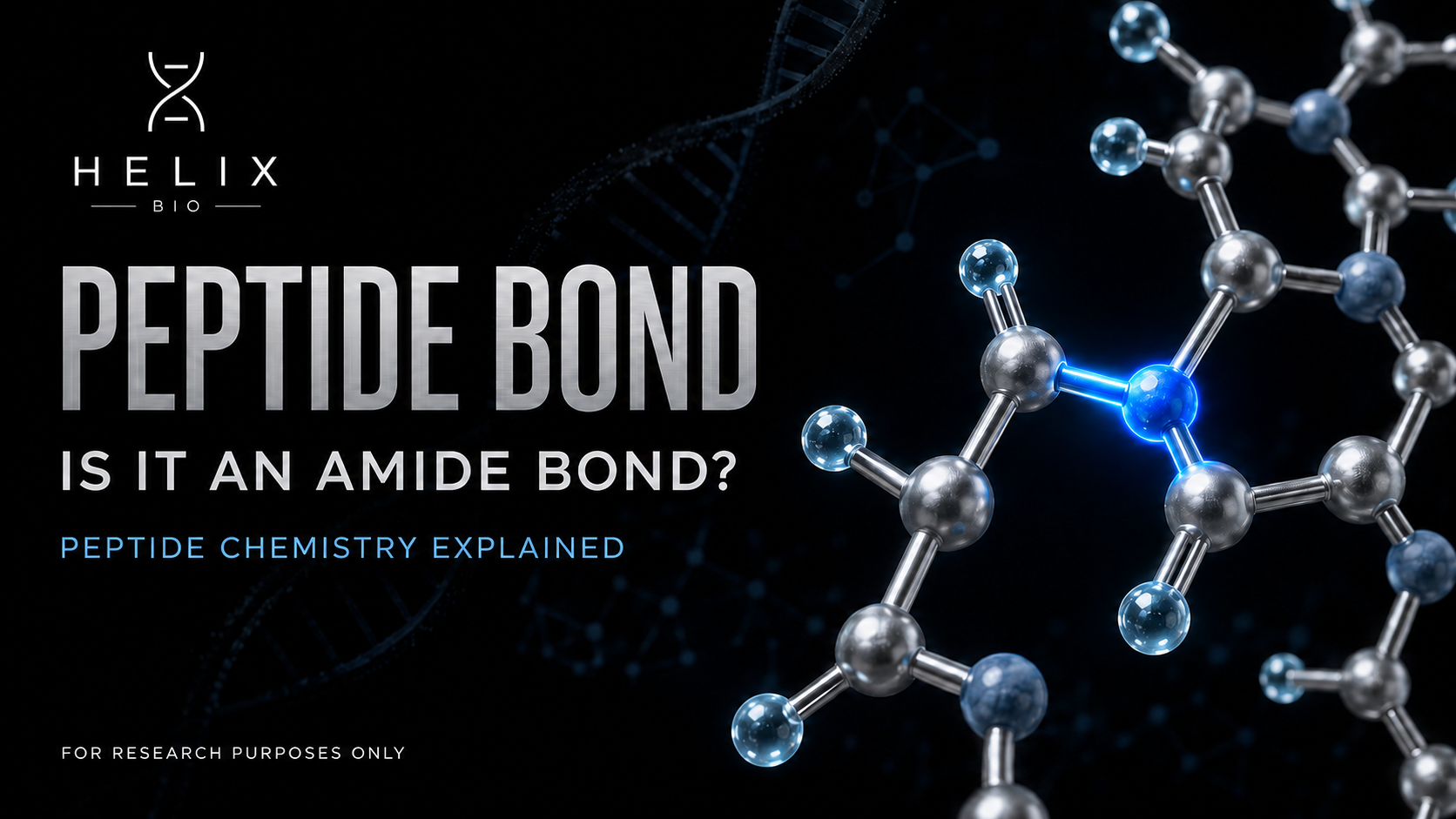 Peptide bond and amide bond chemistry explained by Helix Bio