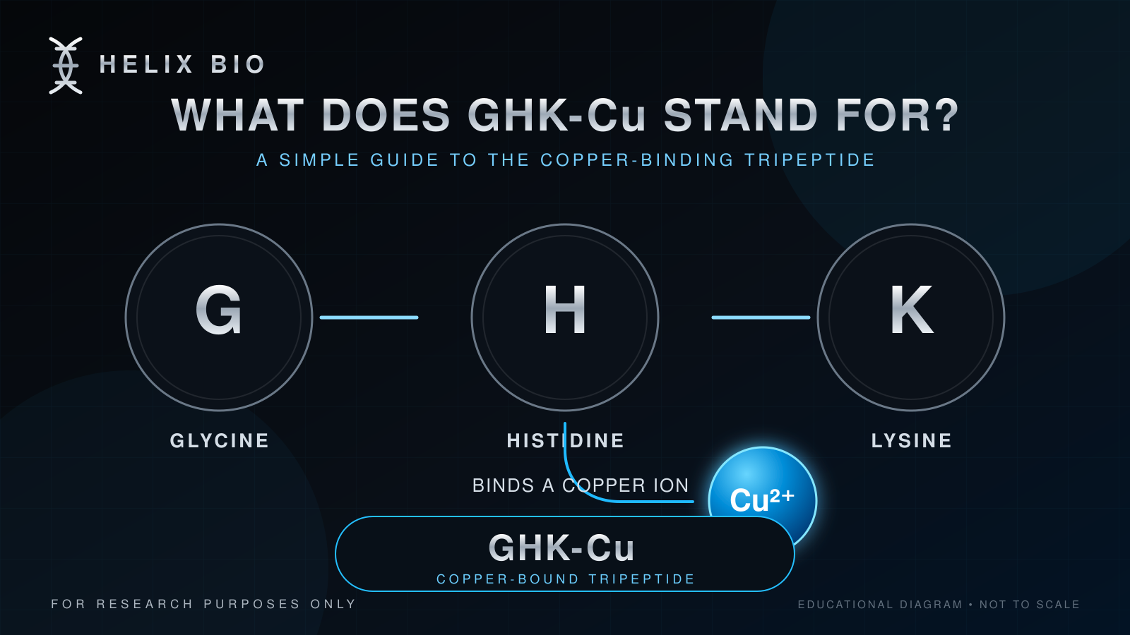 GHK-Cu copper peptide laboratory research guide by Helix Bio
