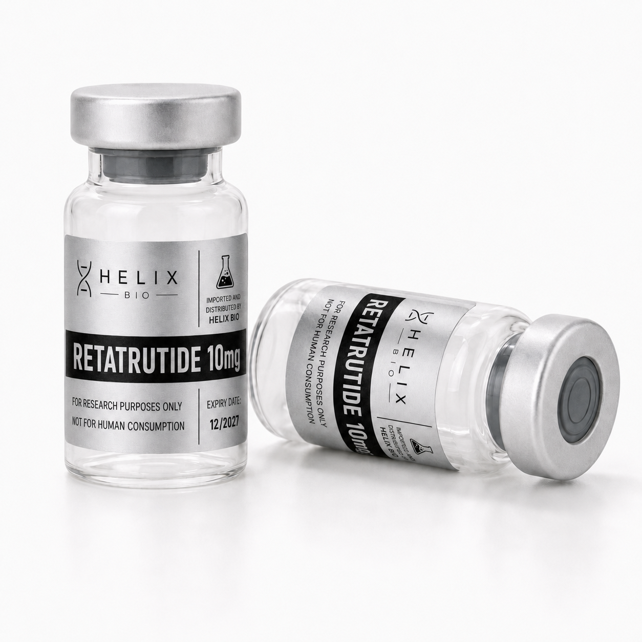 Helix Bio Retatrutide research peptide vial