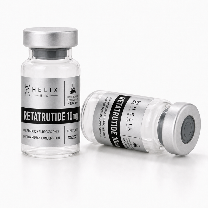 Helix Bio Retatrutide research peptide vial