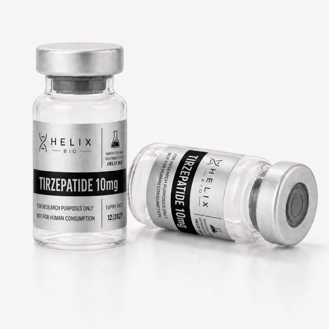 Helix Bio Tirzepatide research peptide vial