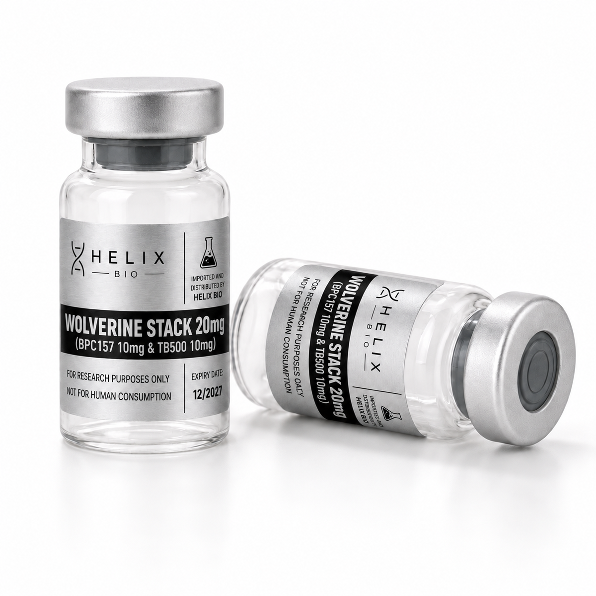 Helix Bio Wolverine Stack 20mg BPC-157 and TB-500 research vial