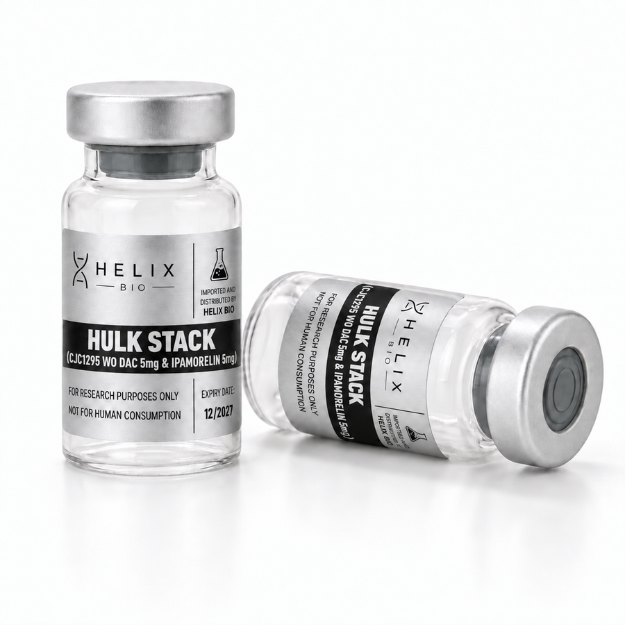 Helix Bio Hulk Stack 10mg CJC-1295 and Ipamorelin research vial