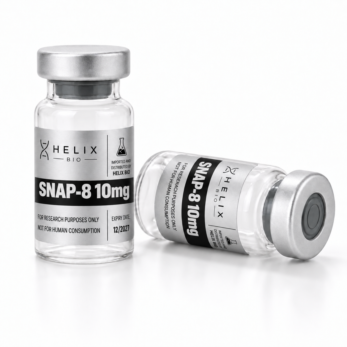 Two Helix Bio SNAP-8 10mg Acetyl Octapeptide-3 research vials